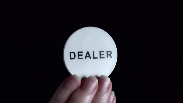 4k Poker Composition Dealer Chip in Hand