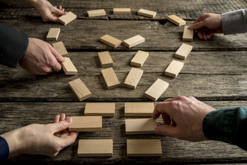 Business teamwork and bright ideas concept
