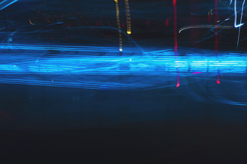 Light line of car lights. Abstract background.