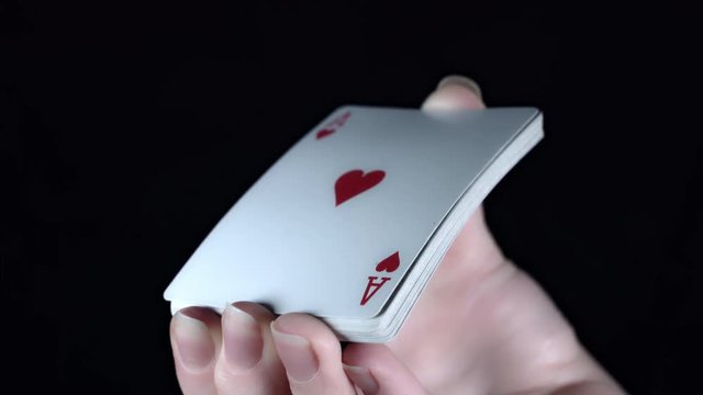 4k Poker Composition Cards Flying