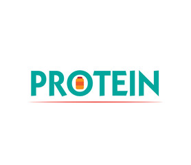 Protein Logo with Bottle