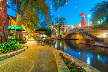 Schilderijen op glas River Walk in San Antonio, Texas © f11photo