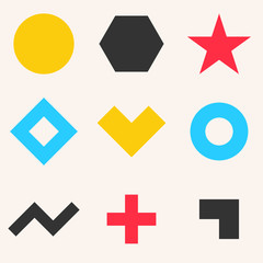 Collection of abstract geometric shapes