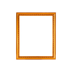 Classic wooden frame isolated on white