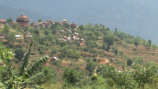 Nuwakot landscape view from a hill
