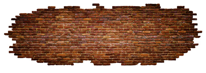 part of a brick wall, isolated on white background