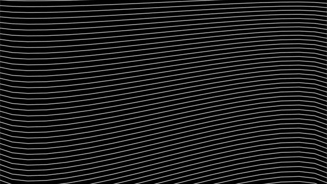  Black and White Striped Wavy Pattern   -  Loop Abstract  Video Footage
