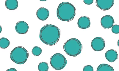 Crédence de cuisine en verre imprimé Cercles Résumé des cercles rugueux au hasard des graphiques vectoriels modèle sans couture