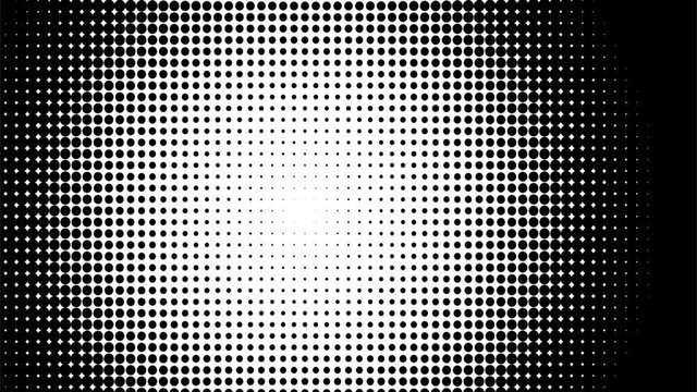  Black and White Halftone Spot Pattern   -   Abstract  Video Footage