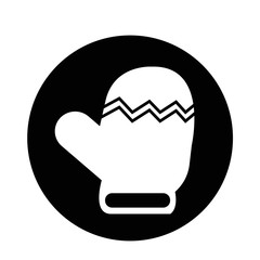 Christmas mitten icon