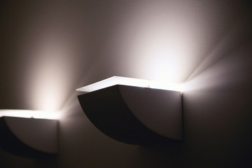 LED lamp on the wall