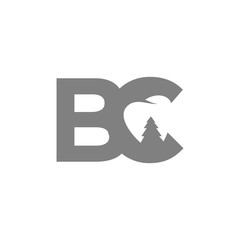 Nature BC Letter Dental Icon Logo Vector
