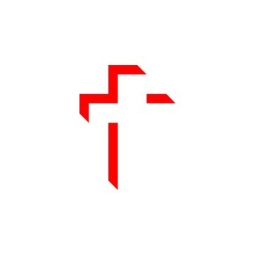 Church Christ Cross Icon Logo Vector