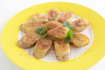 おいしそうな焼きバナナ