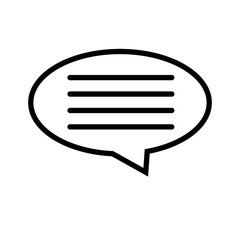speech bubble icon on white background. speech bubble sign.