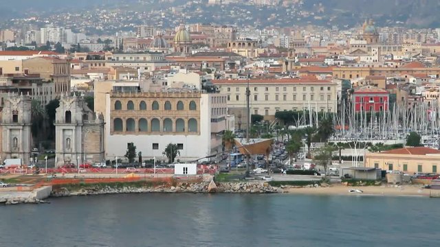 City embankment and port. Palermo, Sicily