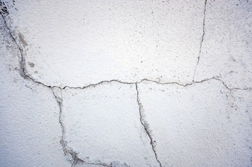 Cracked wall plaster white background texture