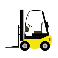 fork lift truck in trendy flat style isolated on white backgroun