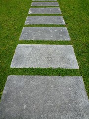 Obraz premium gardens, path stone slabs