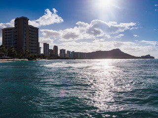 Obraz premium ハワイ ワイキキ ダイヤモンドヘッド