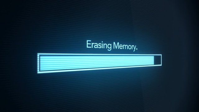 Erasing Computer Digital Memory - Progress Bar