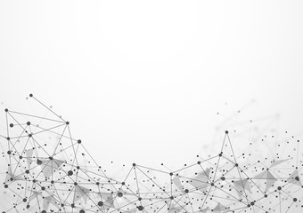 Abstract Polygonal Space Balck Background Connecting