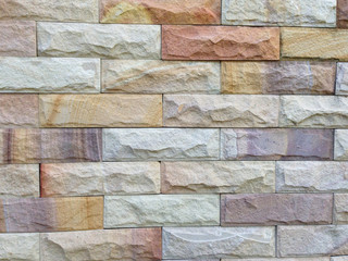 Sandstone brick wall pattern and background texture