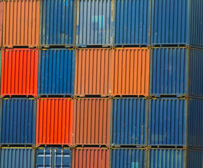 very many containers in shanghai sea port