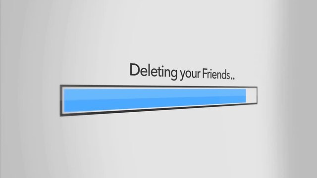 All Friends Deleted - Social Media Progress Bar