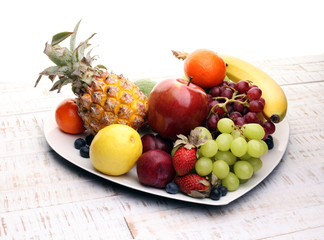 Fresh fruits.Mixed fruit background.Healthy eating, dieting
