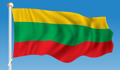 Fototapeta premium Flag of Lithuania