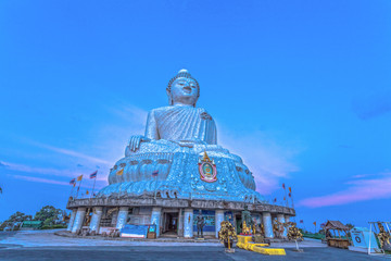 Buddha image in front of big Buddha