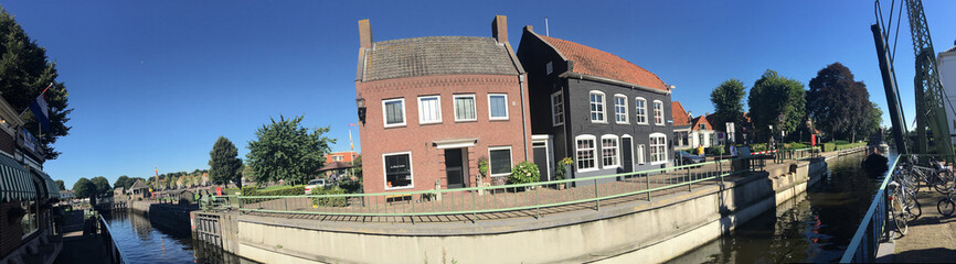 Panorama from the lock in Blokzijl