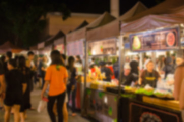 Blurred Walking Street Market