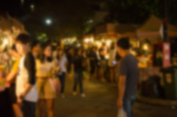 Blurred Walking Street Market