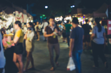 Blurred Walking Street Market