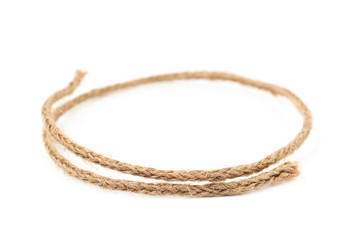 Round circle made of linen rope