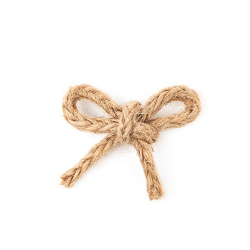 Linen Rope Bow Knot Isolated