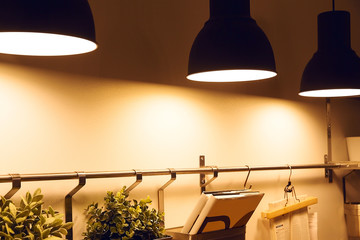 fashion lamp on the bar
