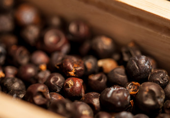 fenugreek in the wooden box