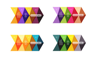 Vector arrow infographics business templates set