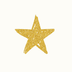 Gold glitter star