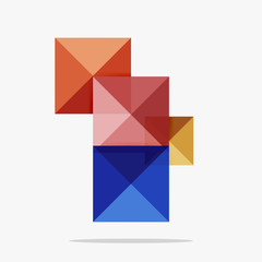 Vector blank abstract squares background