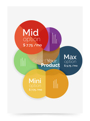 Business cover brochure design with select option diagram