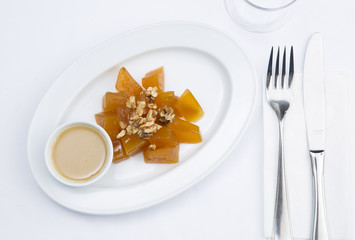 pumpkin sweet served with special souce