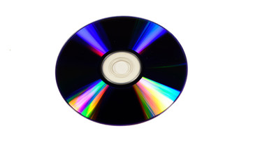 Cd disk isolated on white