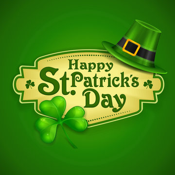 St. Patrick Day green poster