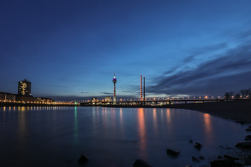 View From Oberkassel To Duesseldorf Harbor