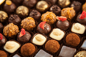 Beautiful set of tasty truffles