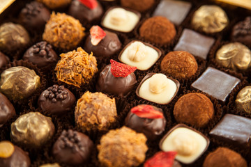 Beautiful set of tasty truffles